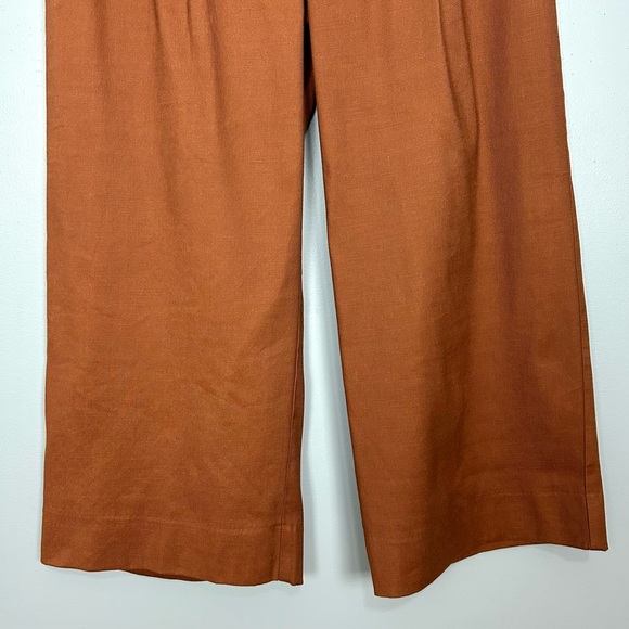 Cabi Cruise Pleated Crop Pants Women’s Size S Sienna Brown Boho Wide Leg 6478 - Picture 4 of 9